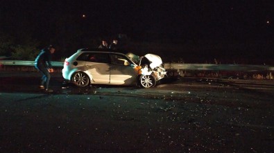 Ters Yönde Seyreden 200 Promil Alkollü Sürücü Tira Çarpti