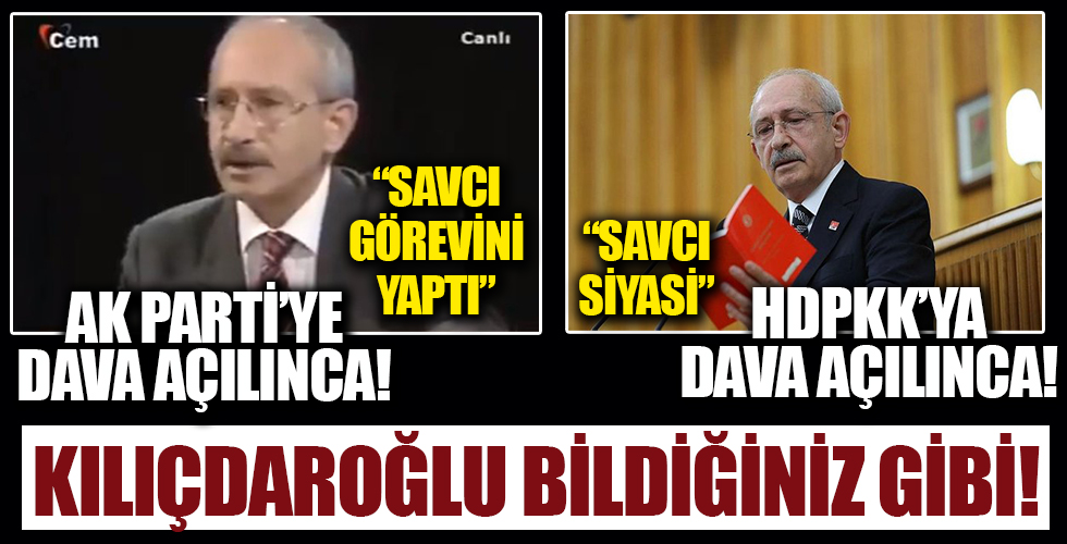 Terörün siyasi ayağı HDP'ye kalkan olan CHP'li Kılıçdaroğlu'nun AK Parti'ye açılan davaya destek verdiği ortaya çıktı