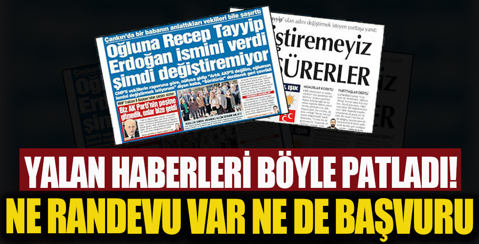 Çankırı Valiliği'nden 'Recep Tayyip ismi sürülürüz' diye değiştirilmedi iddiasına yalanlama: Böyle bir randevu ya da başvuru yok