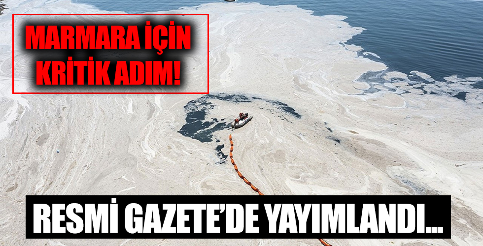 Karar Resmi Gazete'de yayımlandı! Marmara Denizi Eylem Planı Koordinasyon Kurulu kuruldu