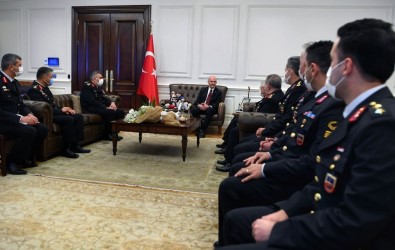 Bakan Soylu, Jandarma Genel Komutani Orgeneral Çetin Baskanligindaki Heyeti Kabul Etti