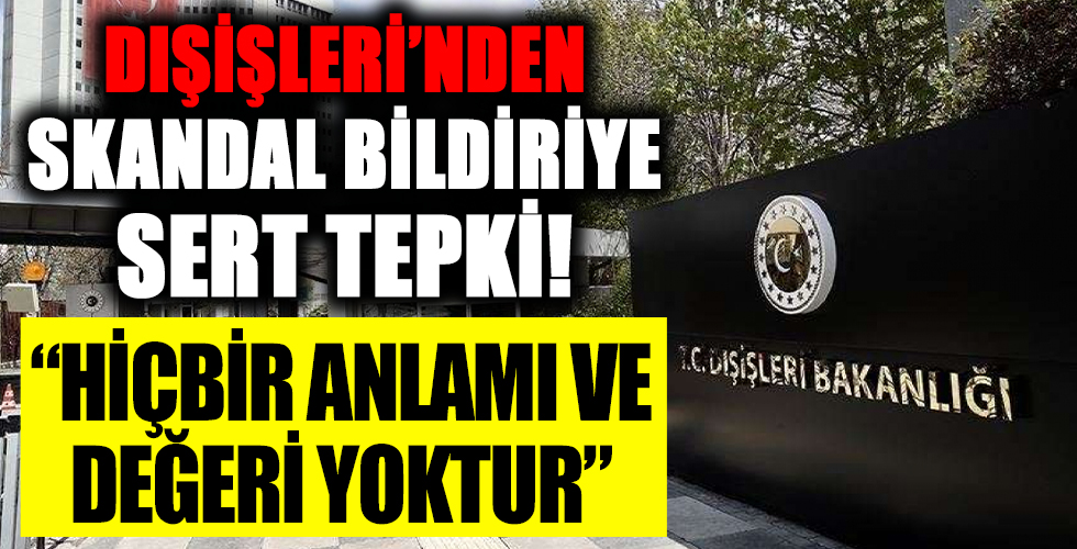 Türkiye'den skandal bildiriye sert tepki: Hiçbir anlamı ve değeri yoktur