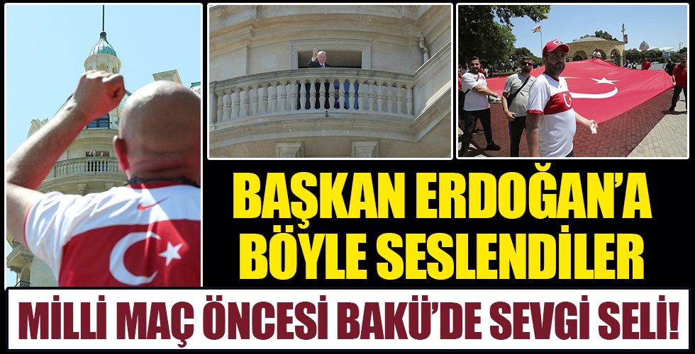 Başkan Erdoğan'a Bakü'de sevgi seli! Türkiye-Galler maçını Aliyev ile birlikte izleyecek