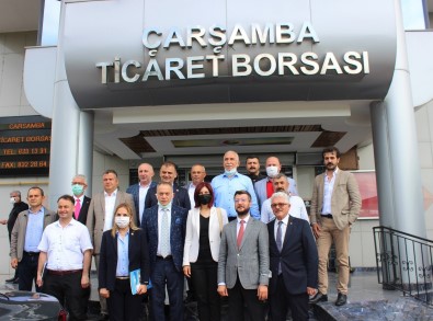 CHP Heyetinden Çarsamba Ticaret Borsasi'na Ziyaret