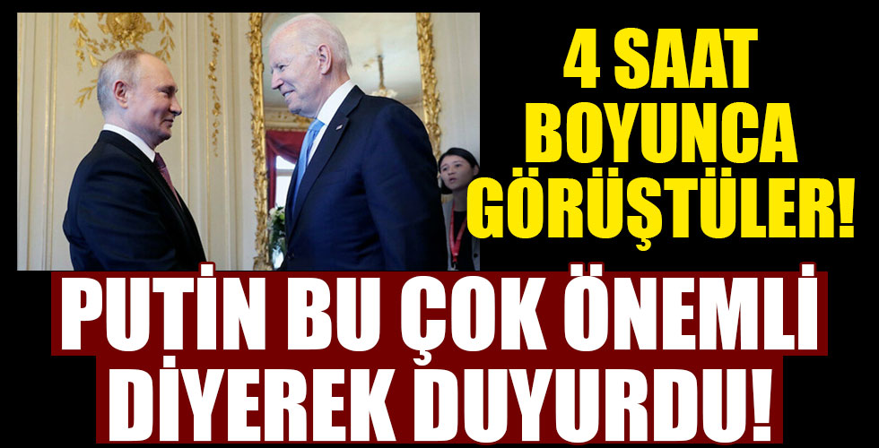 Kritik görüşmenin ardından Putin'den ilk açıklama!