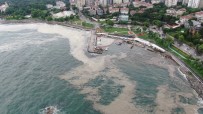 LODOS - Lodosun Kiyiya Sürükledigi Müsilaj, Drone Ile Havadan Görüntülendi