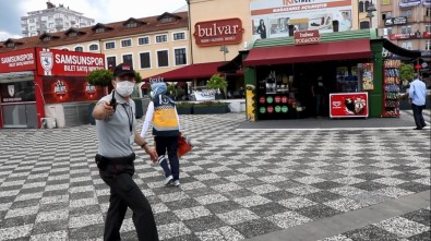 Samsun'da AVM'de Haberciye 'Güvenlikçi' Engeli