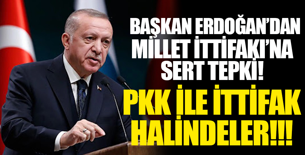 Başkan Erdoğan'dan Millet İttifakı'na sert tepki: Bunlar PKK ile ittifak halindeler