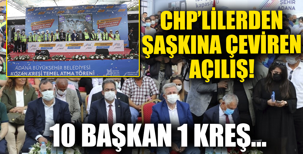 CHP'nin temel atma töreni şaşkına çevirdi: 10 başkan 1 kreş