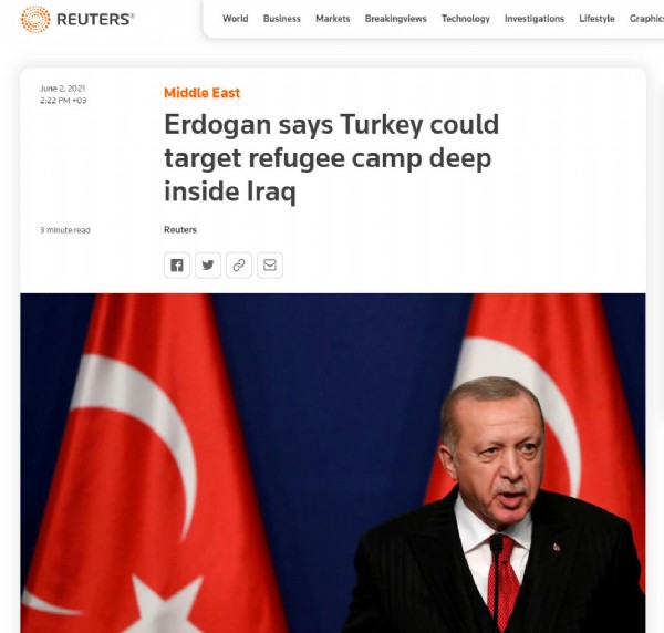 Cumhurbaşkanı Erdoğan’ın Mahmur Kampı açıklaması dış basında: Türkiye geniş çaplı operasyona hazırlanıyor