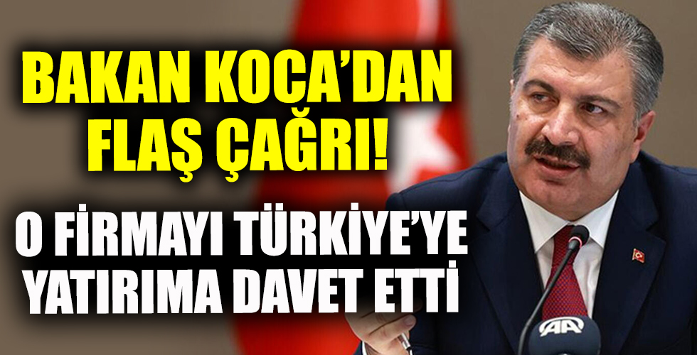 Sağlık Bakanı Fahrettin Koca'dan flaş davet!