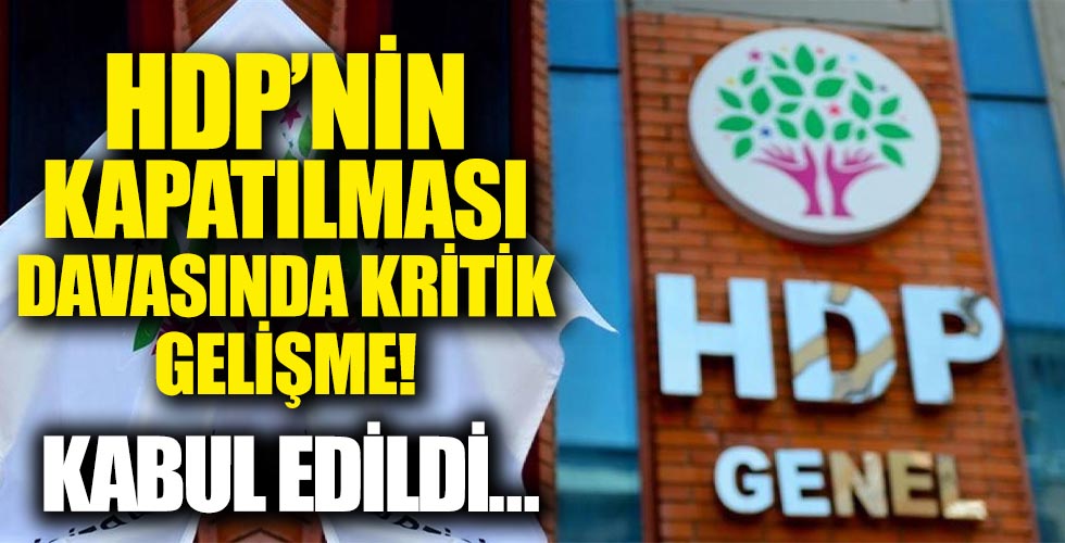 HDP iddianemesinde flaş gelişme!