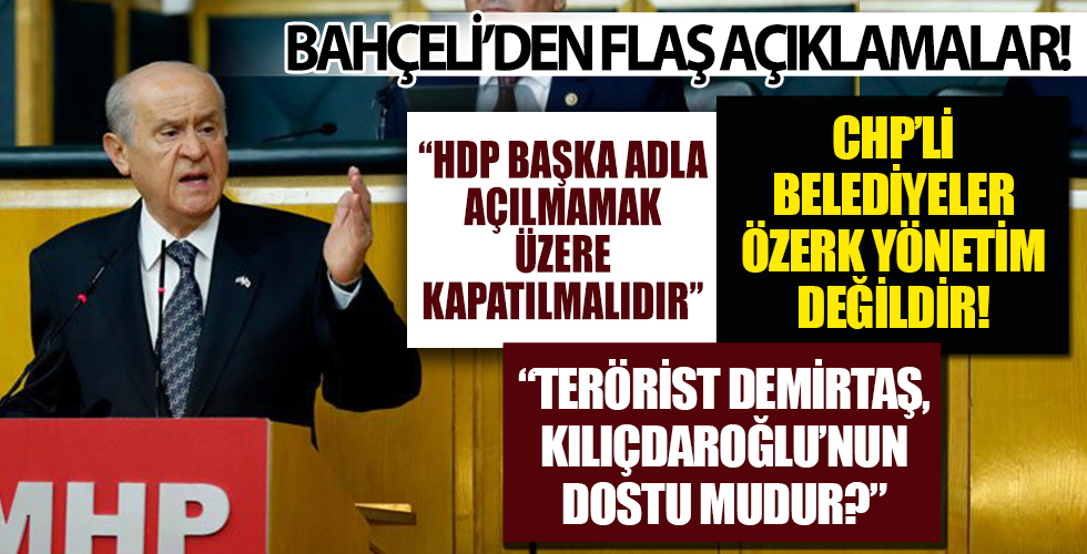 Devlet Bahçeli'den MHP Grup Toplantısı'nda önemli açıklamalar!