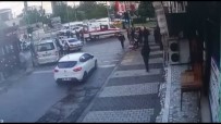 (Özel) Maltepe'de Kirmizi Isikta Karsiya Geçen Kisiye Otomobilin Çarptigi Anlar Kamerada