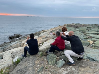 Trabzon'da Fotografçilar En Güzel Gün Batimi Için Deklansöre Basti