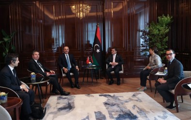 Bakan Çavusoglu, Libya Basbakani Dibeybe Ile Görüstü