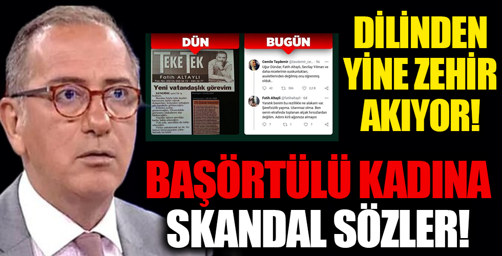 Fatih Altaylı'dan kendisini eleştiren başörtülü Cemile Taşdemir'e skandal sözler: Yaratık
