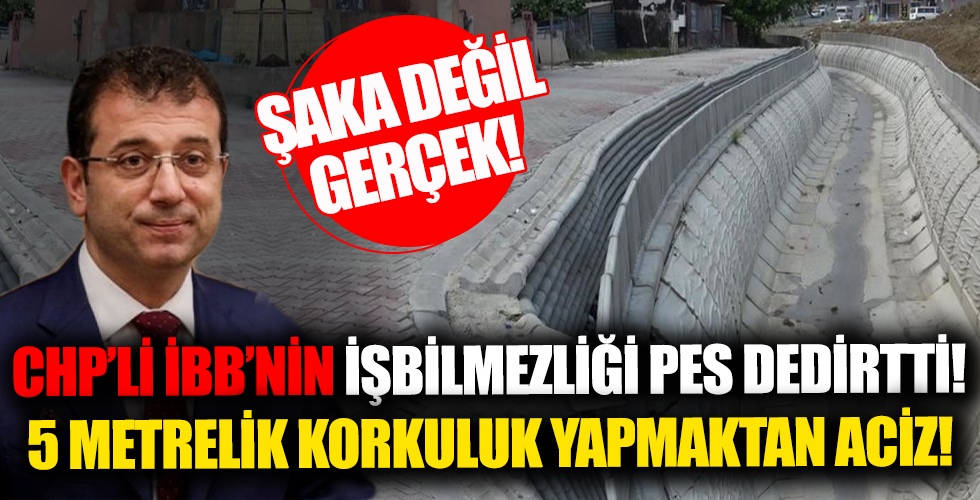 İBB koruma demirlerini yol kenarı yerine derenin içinde kalan kısma koydu