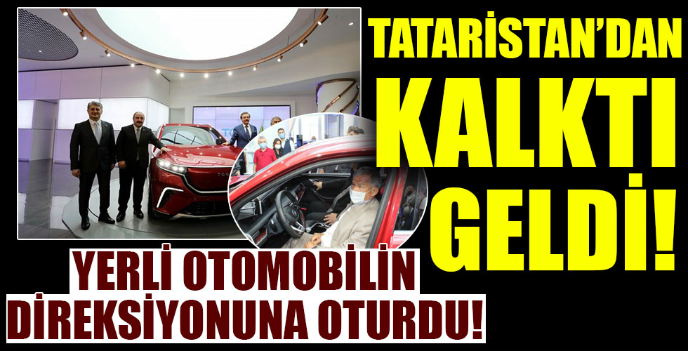 Tataristan cumhurbaşkanı yerli otomobilin direksiyonuna geçti!
