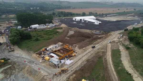 Kanal İstanbul'un temel atma törenine 2 gün kala son durum! Havadan böyle görüntülendi