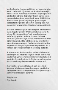 Bakan Selçuk Açiklamasi 'Milli Egitim Bakanligi Bu Sirketten Bir Satin Alma Yapmamistir'