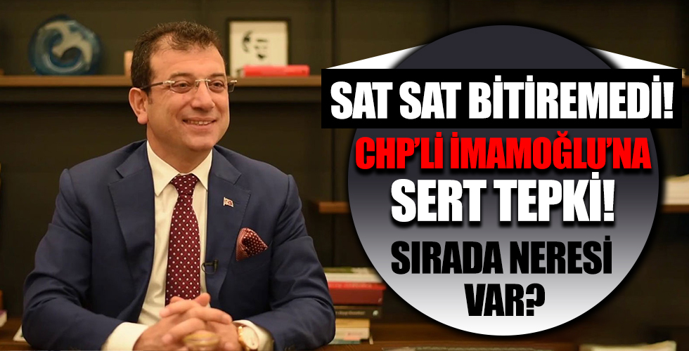 CHP'li İBB yönetimine sert tepki: Sırada neresi var?