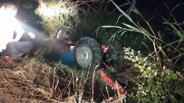 Su Kanalina Devrilen Traktörün Sürücüsü Hayatini Kaybetti