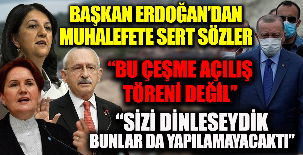 Başkan Erdoğan'dan Kanal İstanbul Temel Atma Töreni'nde muhalefete sert sözler!