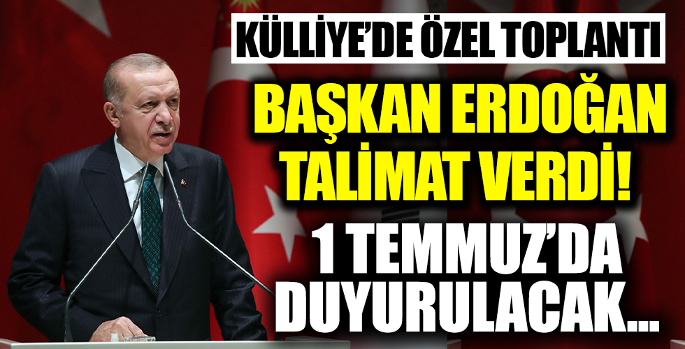 Başkan Erdoğan talimat verdi!