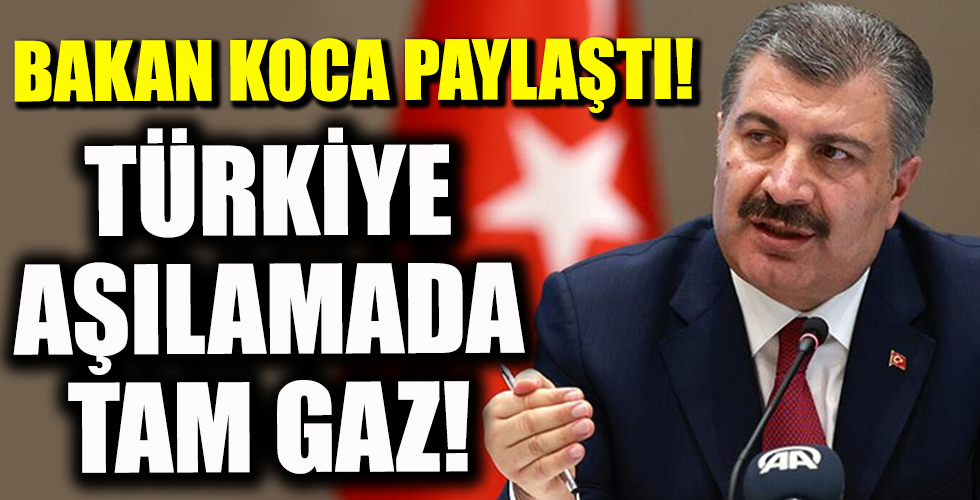 Sağlık Bakanı Koca: Dün saat 24’e kadar 997 bin doz aşı yapıldı