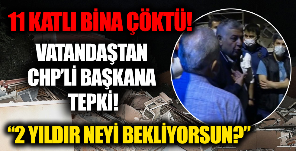 Sarıyer'de çöken binayı görmeye gelen belediye başkanı Şükrü Genç'e tepki