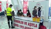  ANKARA - Ankara Yüksek Hizli Tren Gari'nda Kovid-19 Asisi Yapilmaya Baslandi