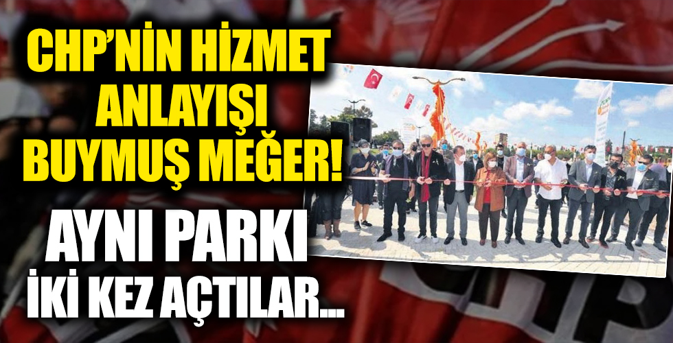 Aynı parkı iki kez açtı!