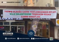 Esnaflardan Belediyeye Pankartli Tesekkür