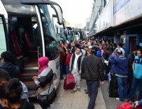 Otogarda bayram hareketliliği!