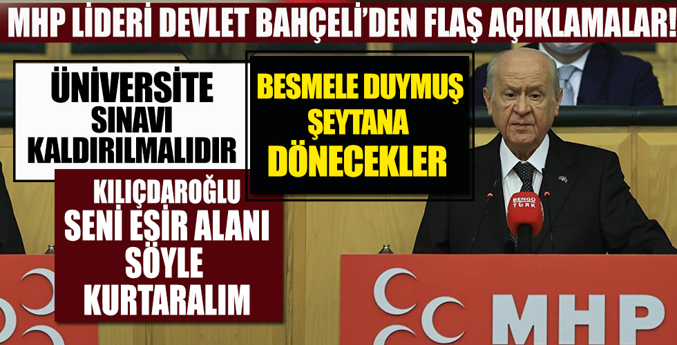 Devlet Bahçeli'den MHP Grup Toplantısı'nda açıklamalar!