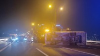 EYÜP SULTAN - TEM Otoyolu'nda Midibüs Devrildi Açiklamasi 4 Isçi Yarali