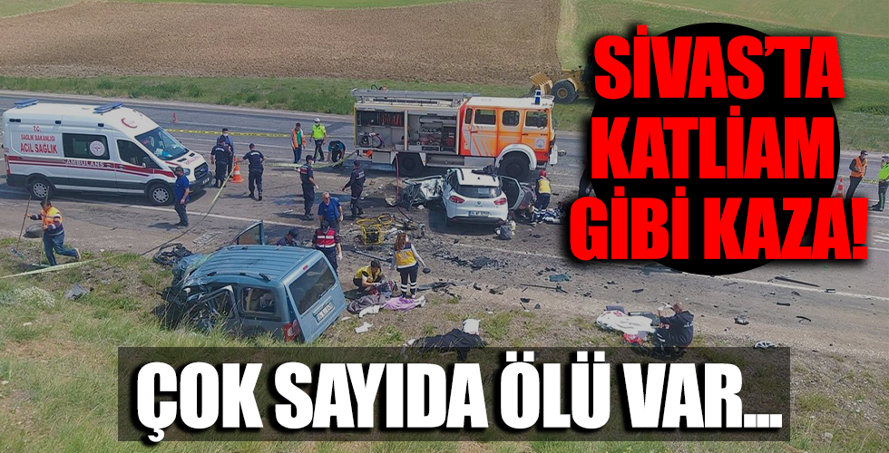 Sivas'ta feci kaza! Çok sayıda ölü...
