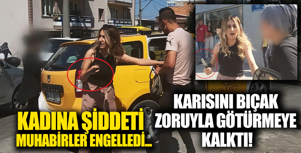 Bursa'da kadına şiddeti DHA muhabiri önledi!