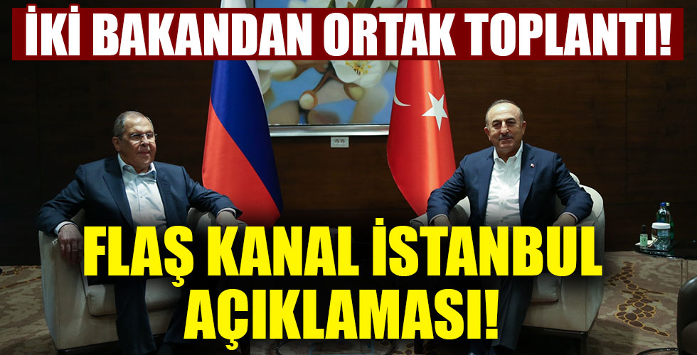 Çavuşoğlu ile Lavron'dan basın toplantısı!
