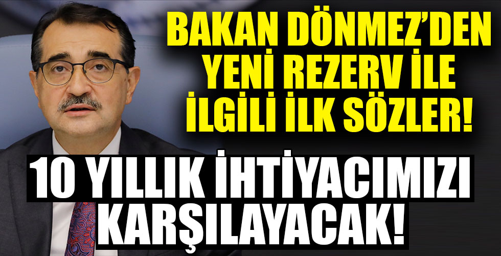 Bakan Dönmez'den doğal gaz keşfi için ilk yorum!
