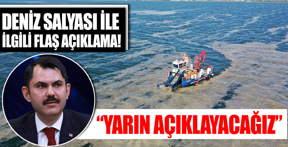 Marmara'da deniz salyası tehdidi! Bakan Kurum açıkladı: Eylem planını yarın açıklayacağız