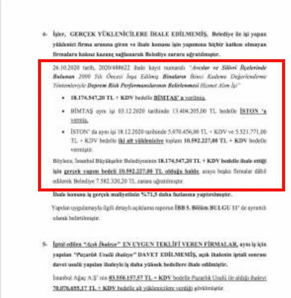 İmamoğlu'nun israfları İBB raporunda!