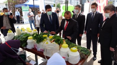 Belediye, Köylü Pazarindaki Kadinlarin Ürünlerini Satin Aldi