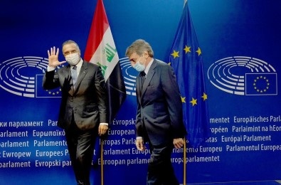 Irak Basbakani El-Kazimi, AP Baskani Sassoli Ile Bir Araya Geldi