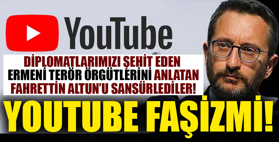 Youtube'dan İletişim Başkanı Altun'a hadsiz sansür!