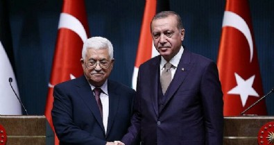 Başkan Erdoğan, Filistin Devlet Başkanı Mahmud Abbas ile görüştü