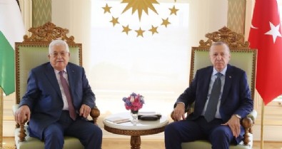 Başkan Erdoğan, Filistin Devlet Başkanı Mahmud Abbas ile görüştü