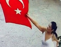 Türk bayrağına alçak saldırı! Saniye saniye görüntülendi!
