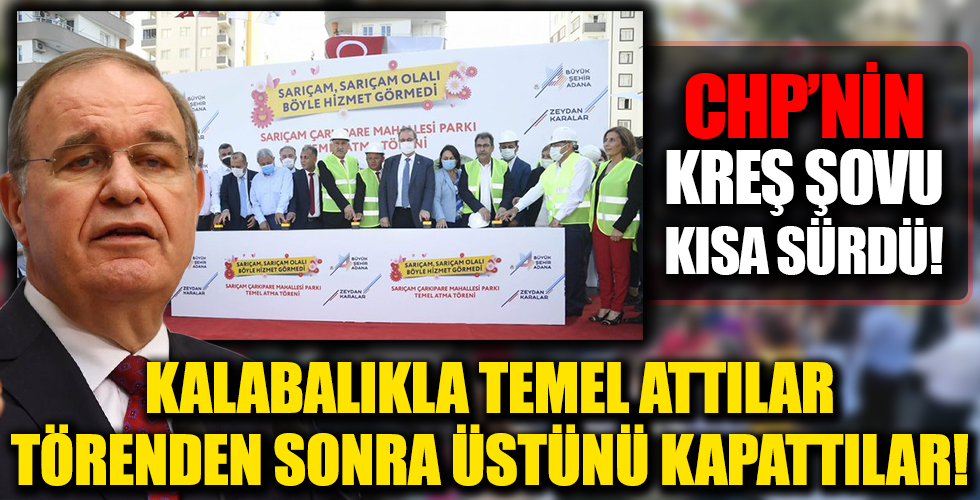 CHP'nin kreş şovu kısa sürdü! Temel atma biter bitmez üstünü kapattılar